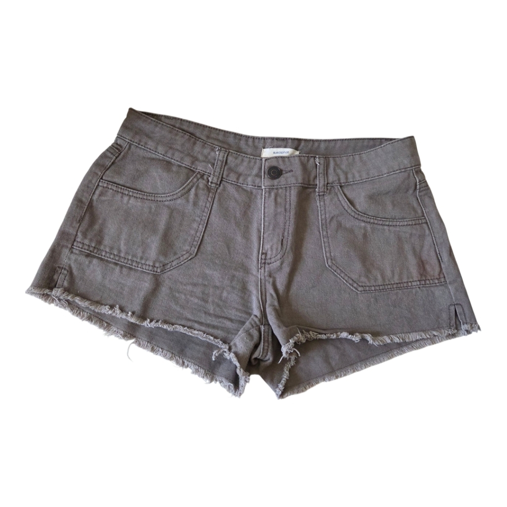 Blue Asphalt Gray Cutoff Jean Shorts with Raw Hem Women's Size 11/30